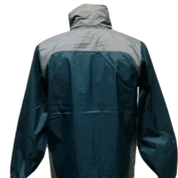 COLUMBIA RAINCREEK FALLS BLUEGREEN AND GREY RAIN JACKET NWT SZ M - Picture 2 of 3
